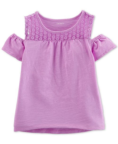 Carter S Toddler Girls Cold Shoulder Cotton Top Reviews Shirts