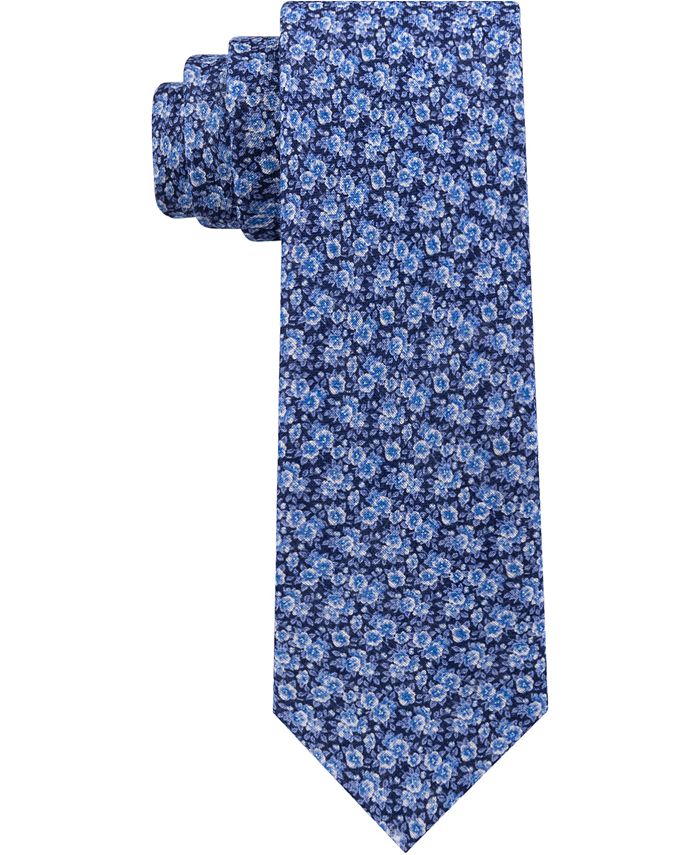 Tommy Hilfiger Men's Mini Floral Slim Linen Tie - Macy's