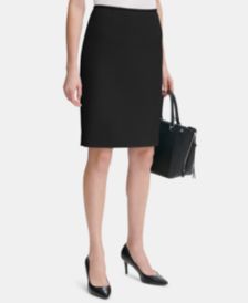 Crepe Pencil Skirt 