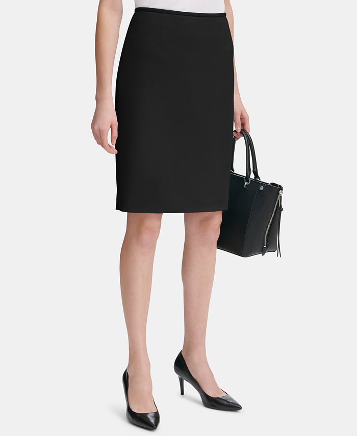 Buy Calvin Klein women pull on pencil skirt black Online