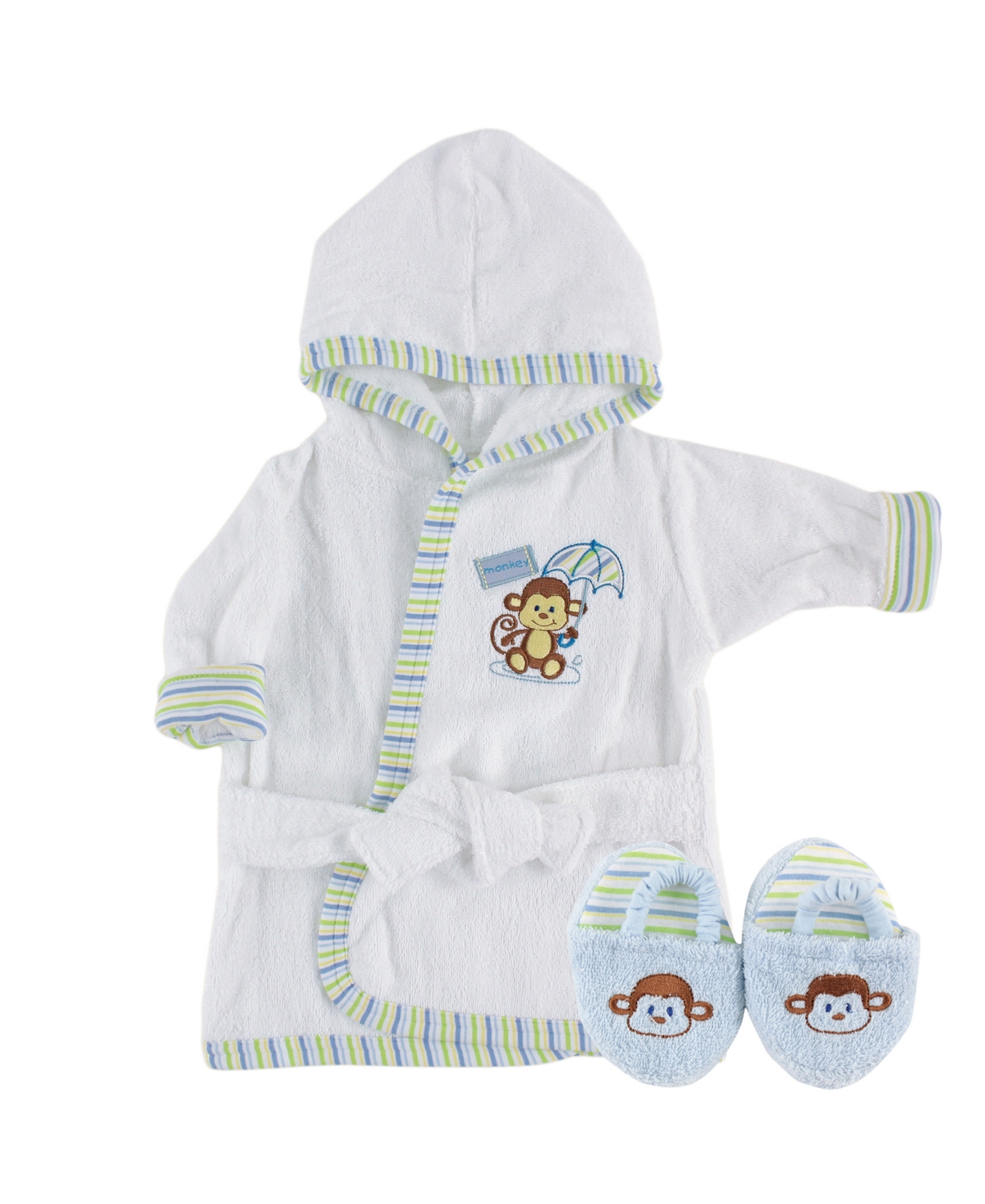 Luvable Friends Bath Robe with Slippers, 0-9 Months
