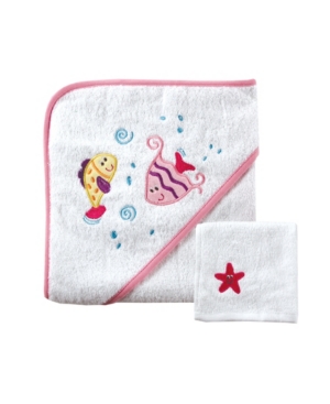 Luvable Friends Hooded Towel with Washcloths One Size