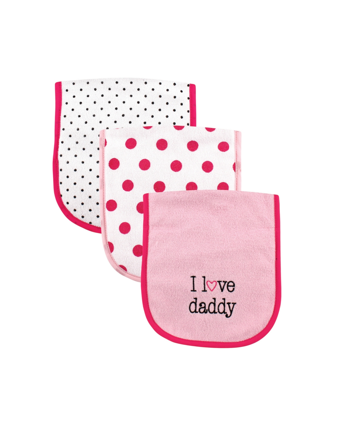 Luvable Friends Girls Cotton Burp Cloths with Fiber Filling