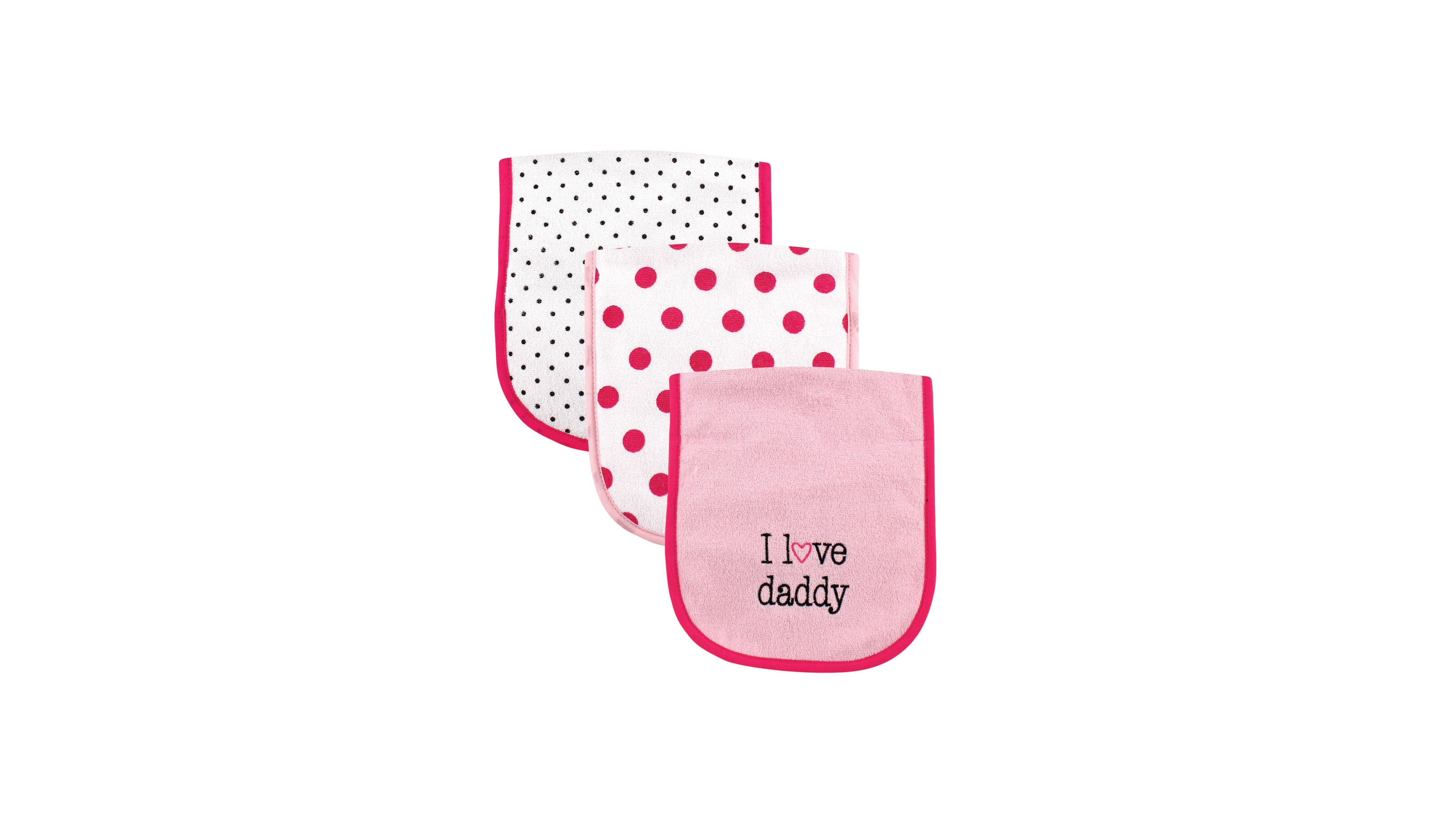 Luvable Friends Girls Cotton Burp Cloths with Fiber Filling