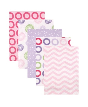 Luvable Friends Flannel Receiving Blankets, 5-pack, One Size In Pink