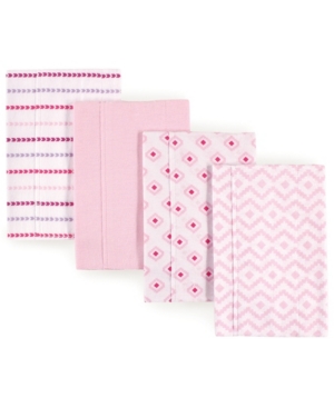 Hudson Baby Flannel Burp Cloth 4-Pack One Size