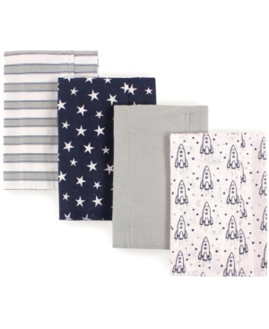Hudson Baby Flannel Burp Cloth 4-Pack One Size