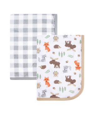 Hudson Baby Interlock Cotton Swaddle Blanket 2-Pack One Size