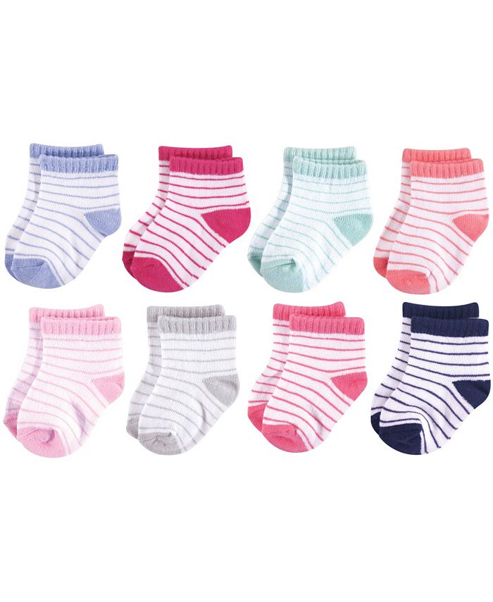 Hudson Baby Short Crew Socks, 8-Pack, 0-24 Months - Macy's