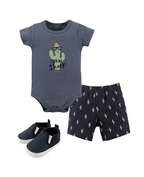Hudson Baby Dress Cardigan And Shoes 3 Piece Set Flamingos