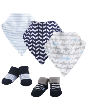 Yoga Sprout Bandana Bibs and Socks 5-Piece Set 0-9 Months