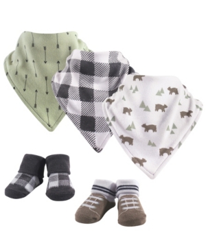 Yoga Sprout Bandana Bibs and Socks 5-Piece Set 0-9 Months