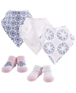 Yoga Sprout Bandana Bibs and Socks 5-Piece Set 0-9 Months