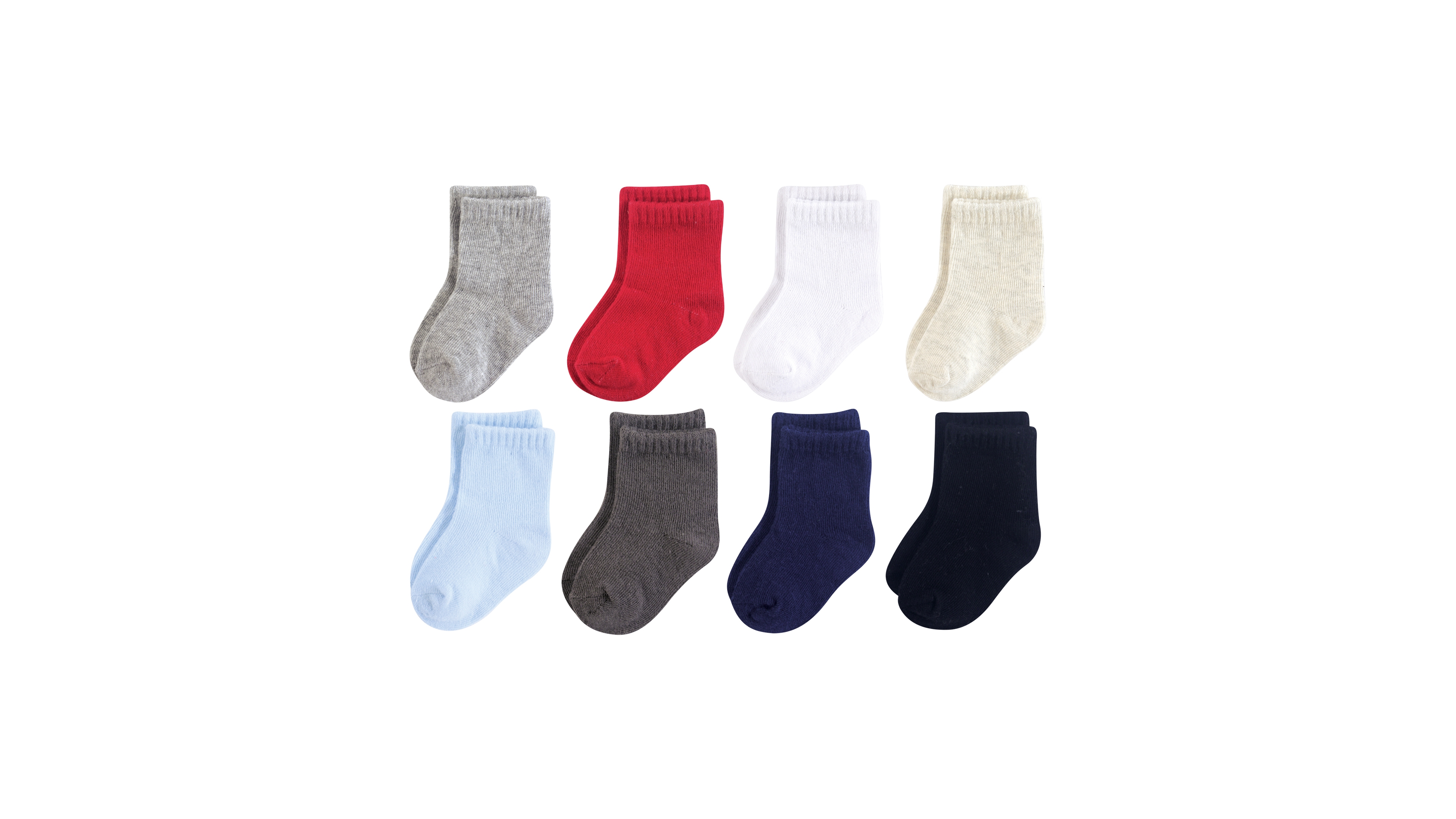 Luvable Friends Baby Boys Crew-Length Sock Collection 8 Pairs