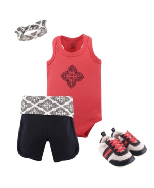 Yoga Sprout Baby Girl and Boy Fresh Yoga Sprout Layette and Shoe Set Pack of 4