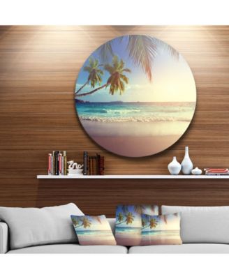 Designart 'Typical Sunset On Seychelles Beach' Extra Large Seascape ...