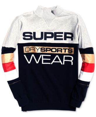 Superdry - Striped-Detail Logo Sweatshirt