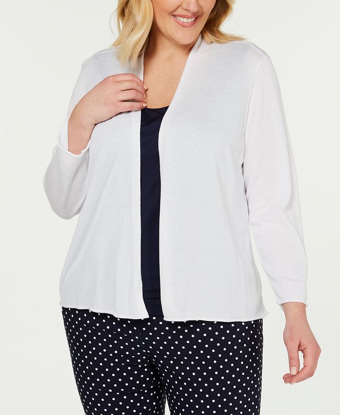 Charter Club Plus Size Open Front Cardigan Created For Macys Macys 