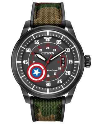 Citizen - Men's Camouflage Nylon & Polyurethane Strap Watch 45mm