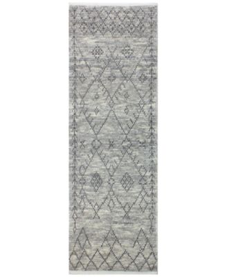 BB Rugs - Natural Wool NAT-8 Gray 2'6" x 8' Runner Area Rug
