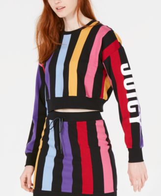 Juicy Couture - Bold Striped Crop Sweater