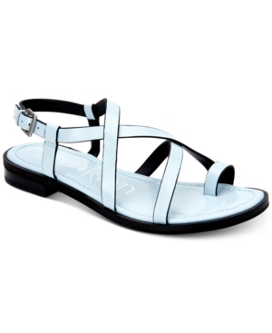 Calvin Klein Women s Tica Flat Sandals Women s Shoes In Pale Blue ModeSens