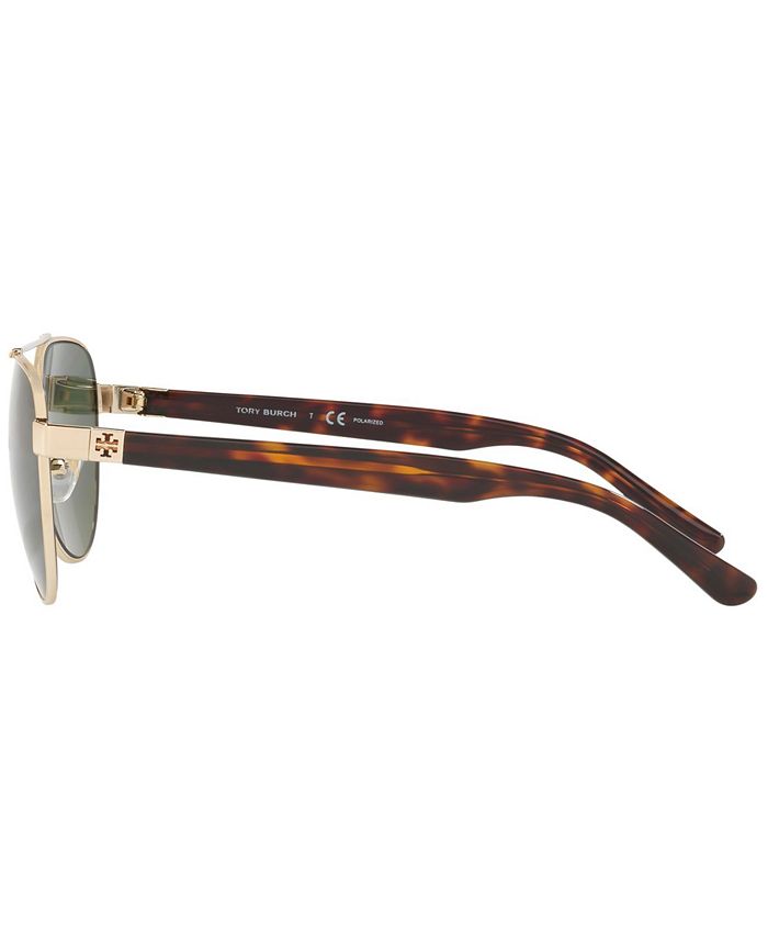 Tory Burch Polarized Sunglasses, TY6070 57 - Macy's