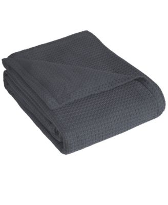 Beatrice Home Grand Hotel Waffle Knit Cotton Blanket, Full/Queen