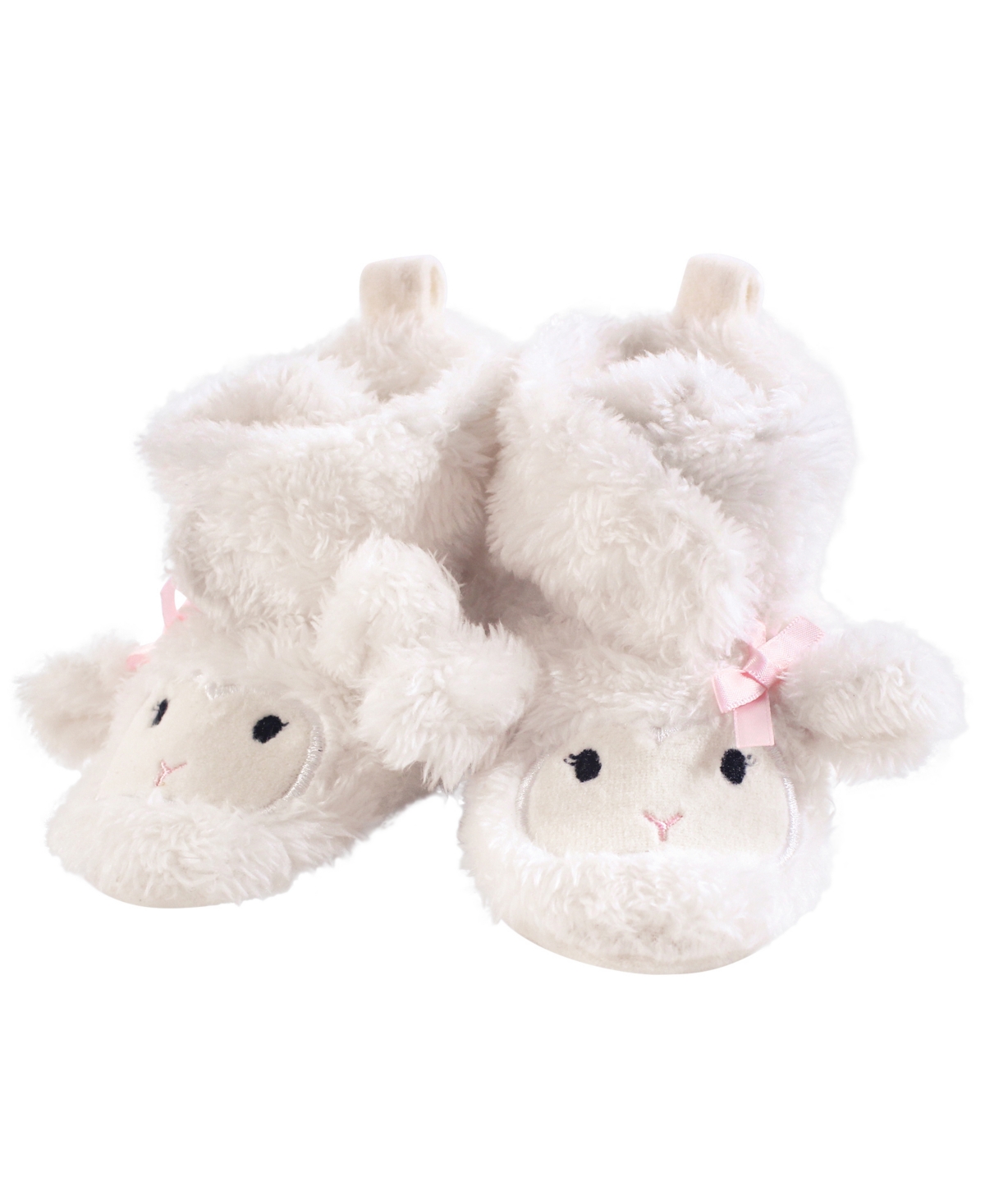 Hudson Baby Baby Girls Cozy Fleece and Faux Shearling Booties Lamb