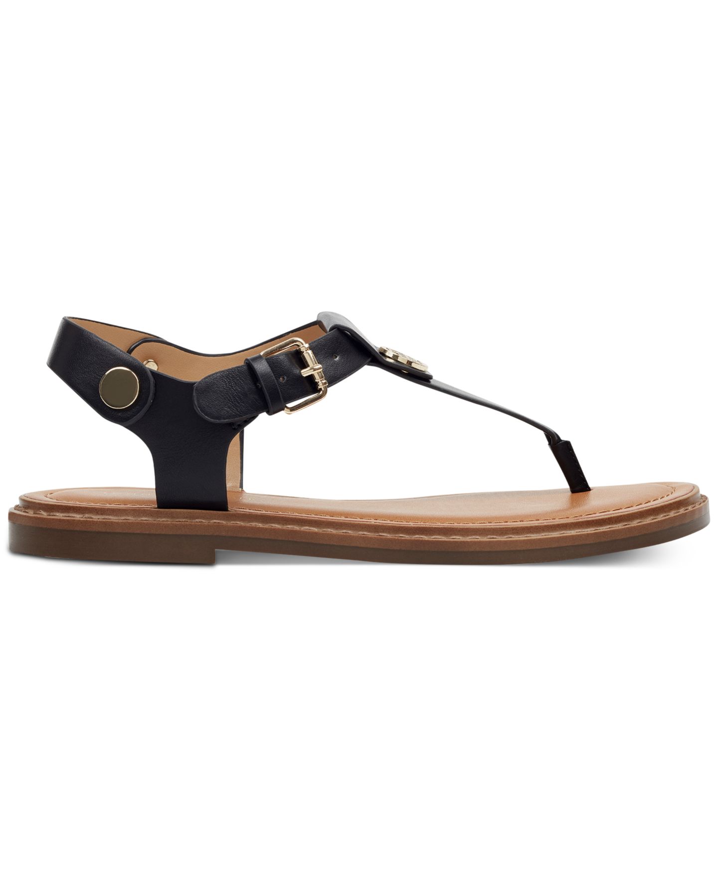 Женские сандалии Tommy Hilfiger Bennia Flat Thong, цвет: Чёрный — фото 2