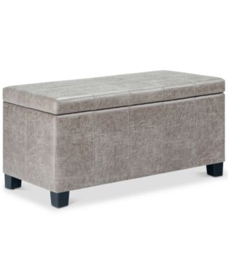 Dover Contemporary Rectangle Storage Ottoman Bench