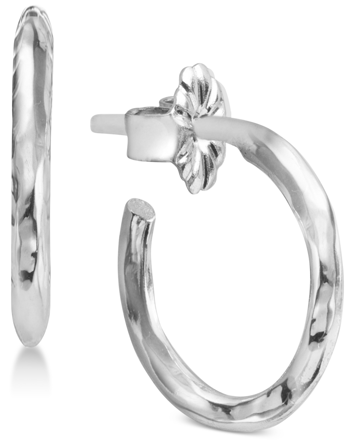 Argento Vivo Polished Hoop Earrings in Sterling Silver or Gold-Plated Sterling Silver