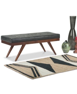 Pierce Mid Century Modern Rectangle Ottoman Bench