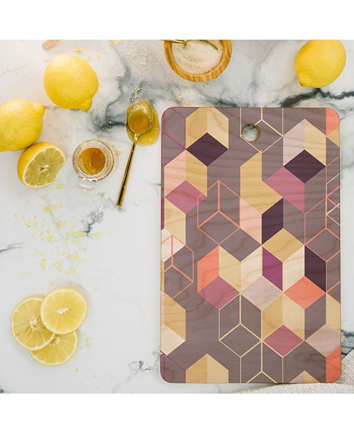 Deny Designs 3d Geometry Cubes 1 Rectangle Cutting Board Reviews Serveware Dining Macy S