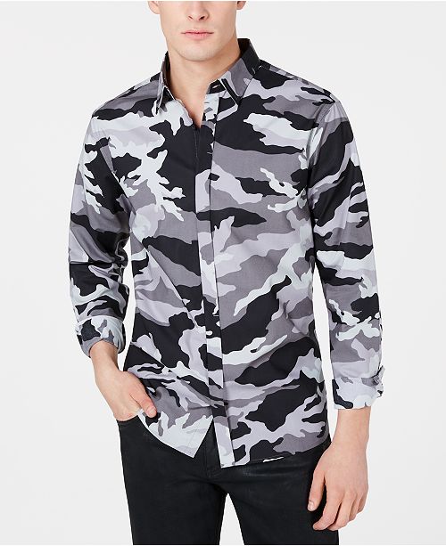 A X Armani Exchange Men S Camo Shirt Reviews Casual Button