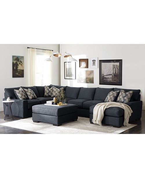 Furniture Tuni Fabric Sectional Sofa Collection Created For