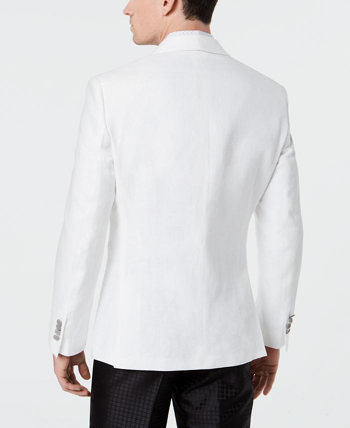 Tallia Men's Slim-Fit Embroidered Linen Sport Coat & Reviews - Blazers ...
