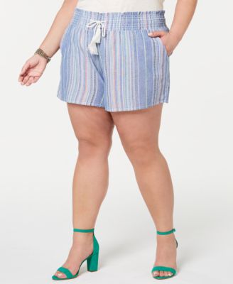 plus size gold shorts
