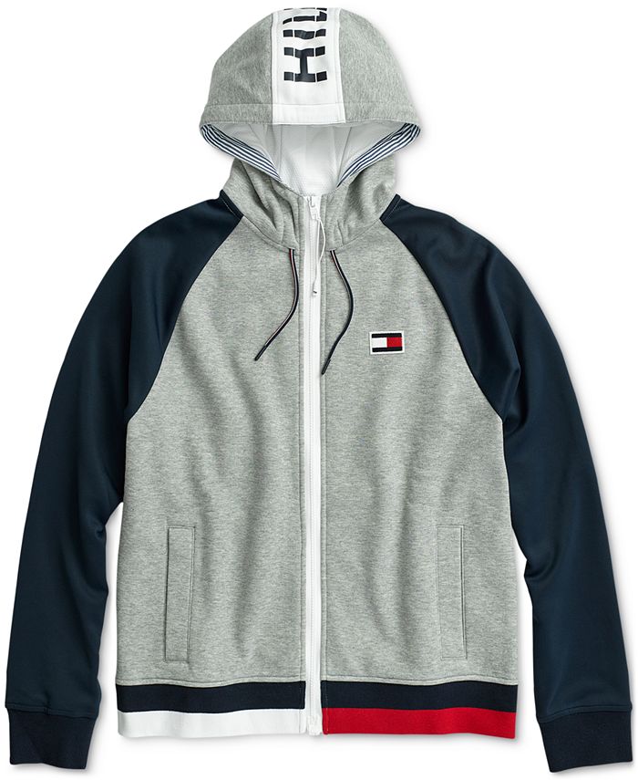 Tommy Hilfiger Men's Logo Graphic Hoodie with Magnetic Zipper & Reviews ...
