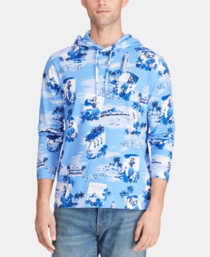 UPC 767325682471 product image for Polo Ralph Lauren Men's Tropical-Print Hooded Long-Sleeve T-Shirt | upcitemdb.com