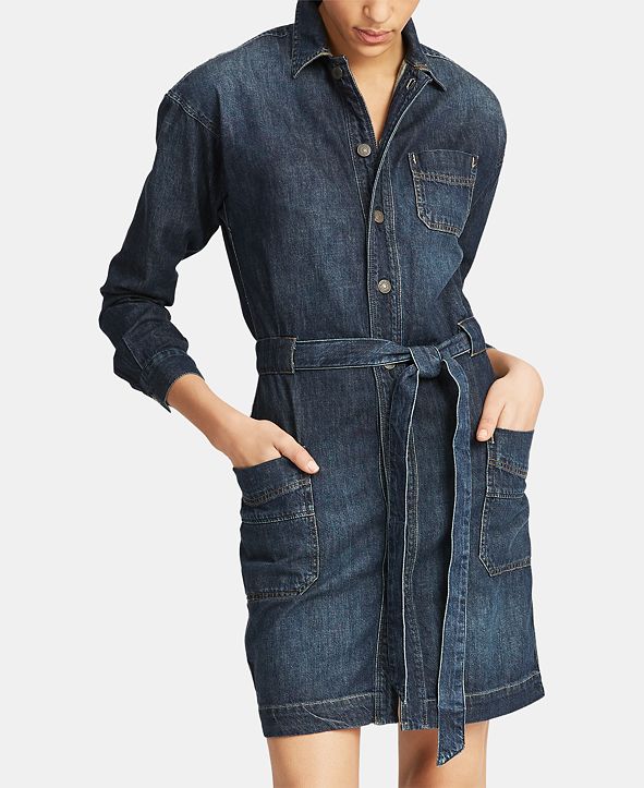 Polo Ralph Lauren Denim Cotton Shirtdress & Reviews - Dresses - Women ...