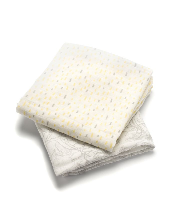 Petit Lem 2 Pack Swaddle Blanket Woven Lime