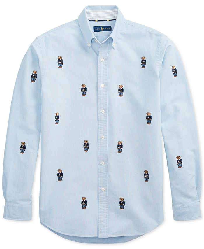 Polo ralph lauren embroidered bear best sale oxford shirt