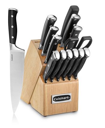 Cuisinart Classic Set 3 Coltelli Da Chef Forgiati - 20 Cm, 14 Cm E 8,9 Cm, Lame In Acciaio Inox Al Carbonio, Manico Ergonomico Con Rivetti, Garanzia A Vita