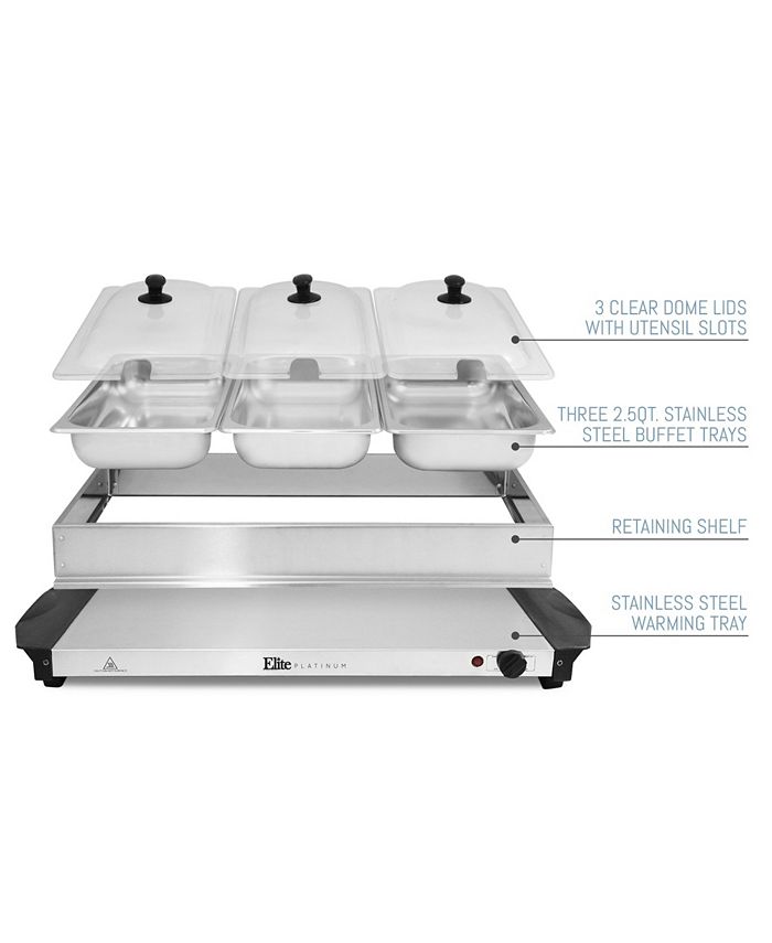 Food warmer, buffet heat trays x 4 - arc distribution