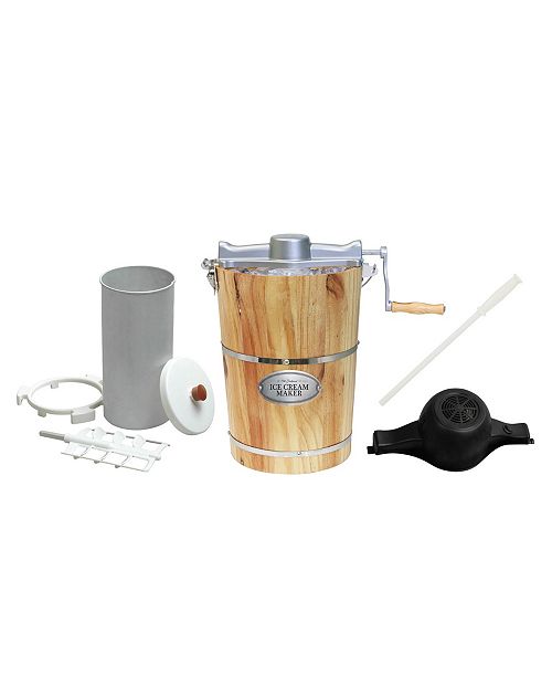 Elite By Maxi Matic Elite Gourmet 6 Quart Old Fashioned Pine Bucket Electric Manual Ice Cream Maker Reviews Small Appliances Kitchen Macy S