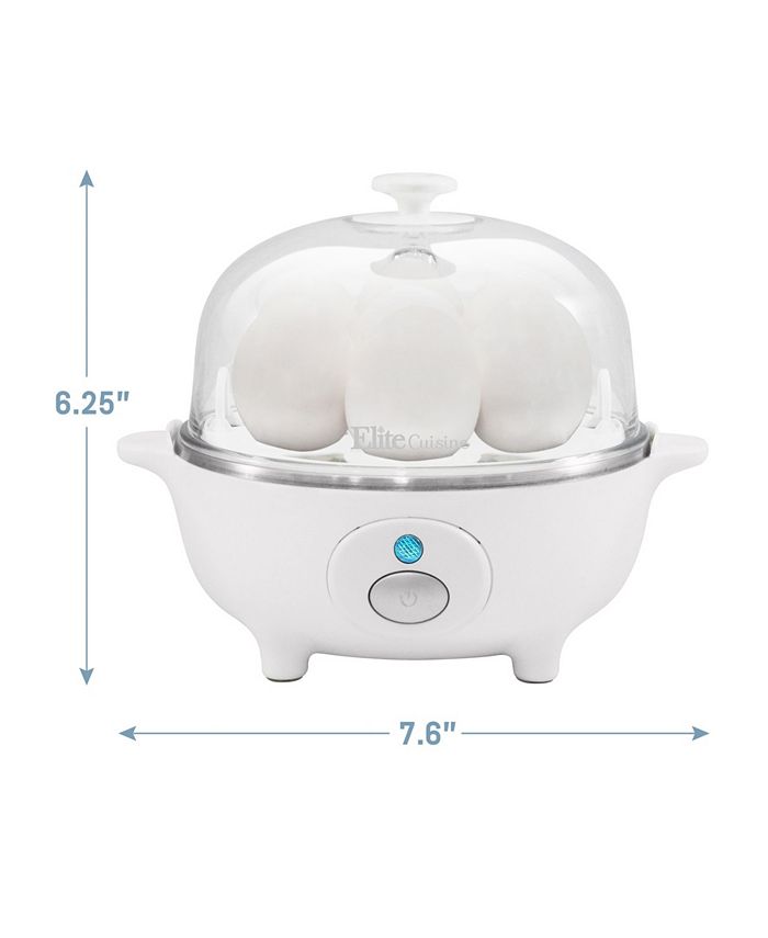 Elite Gourmet Easy Electric 7 Egg Capacity Cooker, Poacher, Steamer