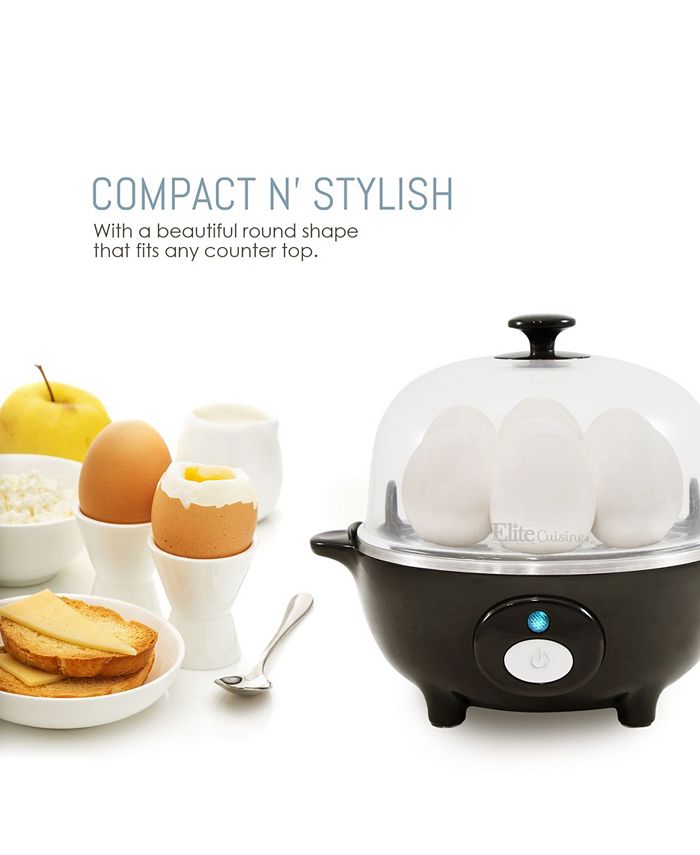 Elite Gourmet Easy Electric 7 Egg Capacity Cooker, Poacher, Steamer