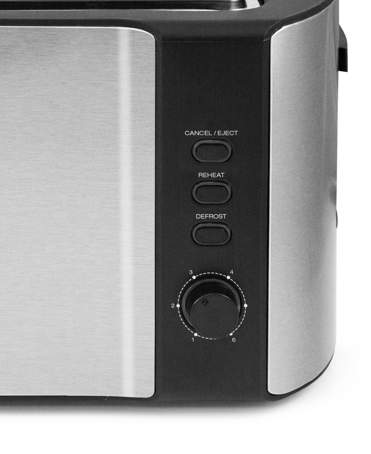 Elite Gourmet 4-Slice Long Slot Toaster, 6 Toast Settings, Slide Out Crumb Tray, Extra Wide 1.5" Slots for Bagels