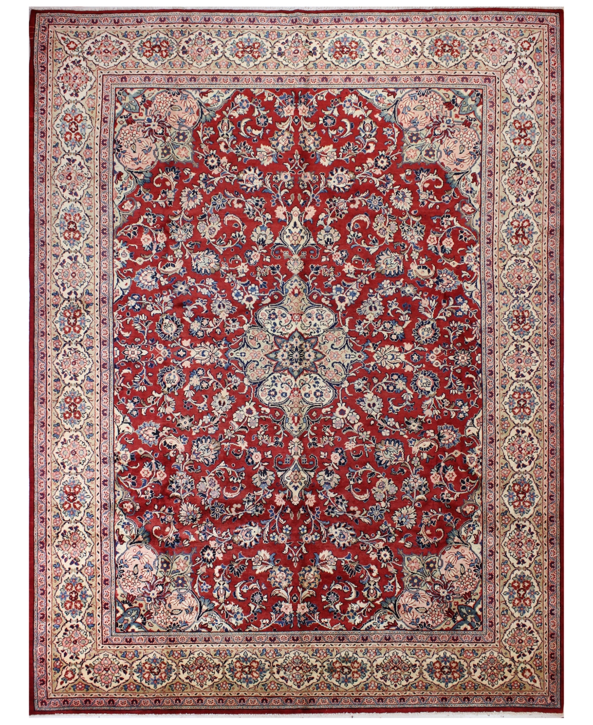 Bb Rugs Sarouk 625428 Red 9'6in x 12'10in Area Rug - Red